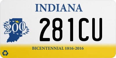 IN license plate 281CU