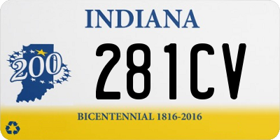 IN license plate 281CV