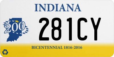 IN license plate 281CY