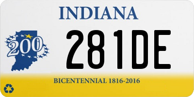 IN license plate 281DE