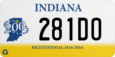 IN license plate 281DO