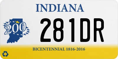 IN license plate 281DR