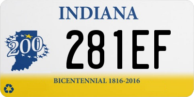 IN license plate 281EF