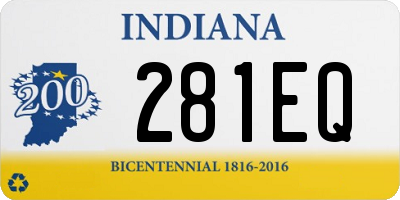 IN license plate 281EQ