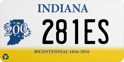 IN license plate 281ES