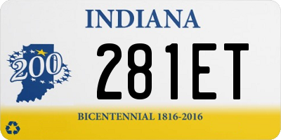 IN license plate 281ET