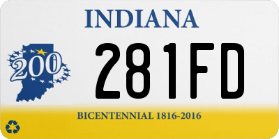 IN license plate 281FD