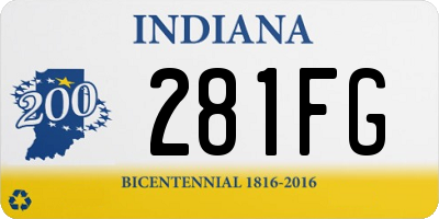 IN license plate 281FG