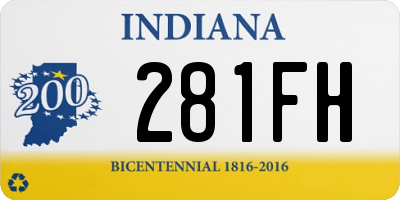 IN license plate 281FH