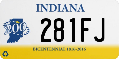 IN license plate 281FJ