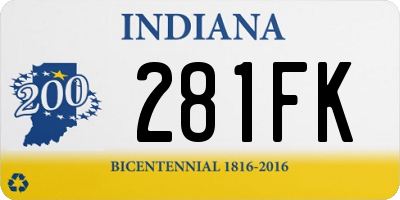 IN license plate 281FK