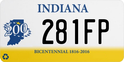 IN license plate 281FP