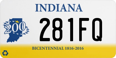 IN license plate 281FQ