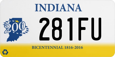 IN license plate 281FU