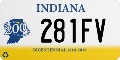 IN license plate 281FV