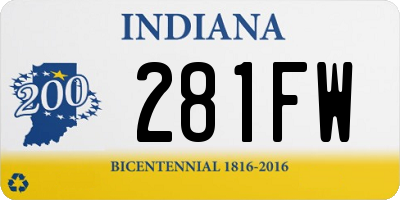 IN license plate 281FW