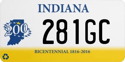 IN license plate 281GC