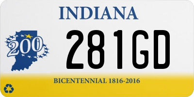 IN license plate 281GD