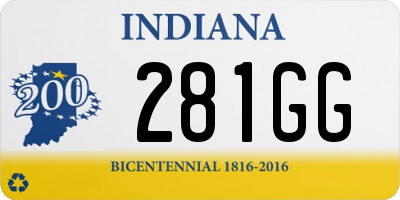 IN license plate 281GG