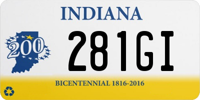 IN license plate 281GI