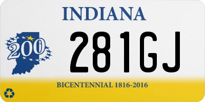 IN license plate 281GJ