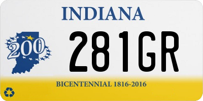 IN license plate 281GR