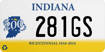 IN license plate 281GS