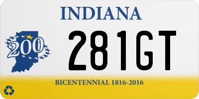 IN license plate 281GT