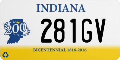 IN license plate 281GV