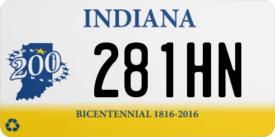 IN license plate 281HN