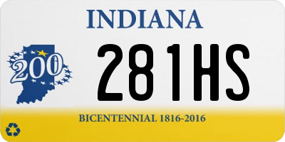 IN license plate 281HS