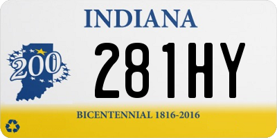 IN license plate 281HY