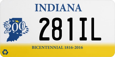 IN license plate 281IL