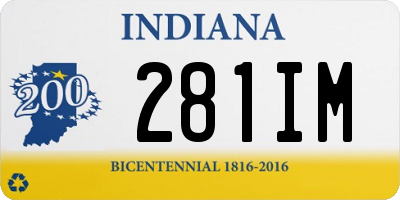 IN license plate 281IM