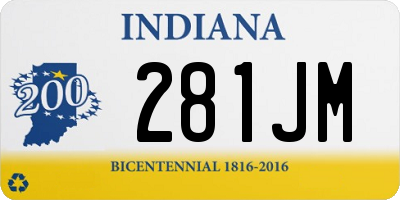 IN license plate 281JM