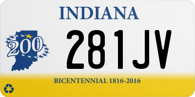 IN license plate 281JV