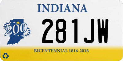 IN license plate 281JW