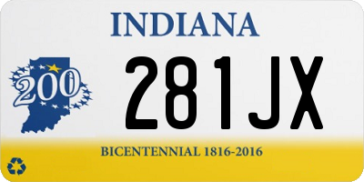 IN license plate 281JX