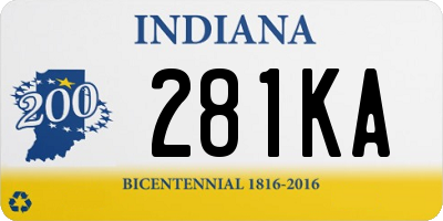 IN license plate 281KA