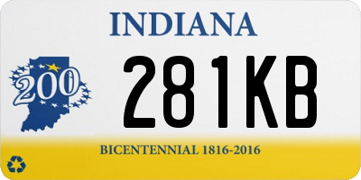 IN license plate 281KB