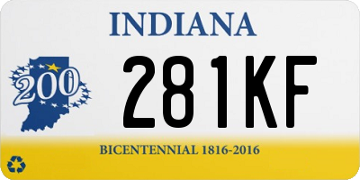 IN license plate 281KF