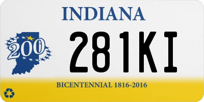 IN license plate 281KI