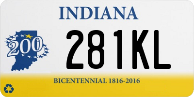 IN license plate 281KL