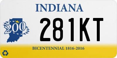 IN license plate 281KT