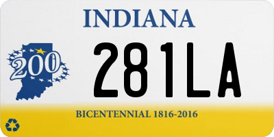 IN license plate 281LA