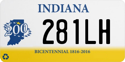 IN license plate 281LH