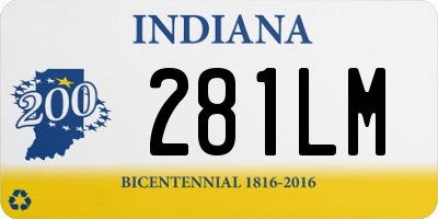 IN license plate 281LM