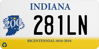 IN license plate 281LN