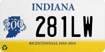 IN license plate 281LW