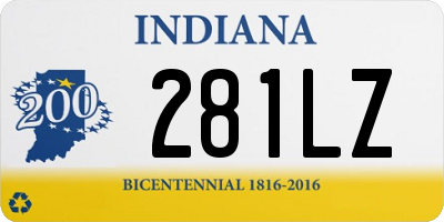 IN license plate 281LZ